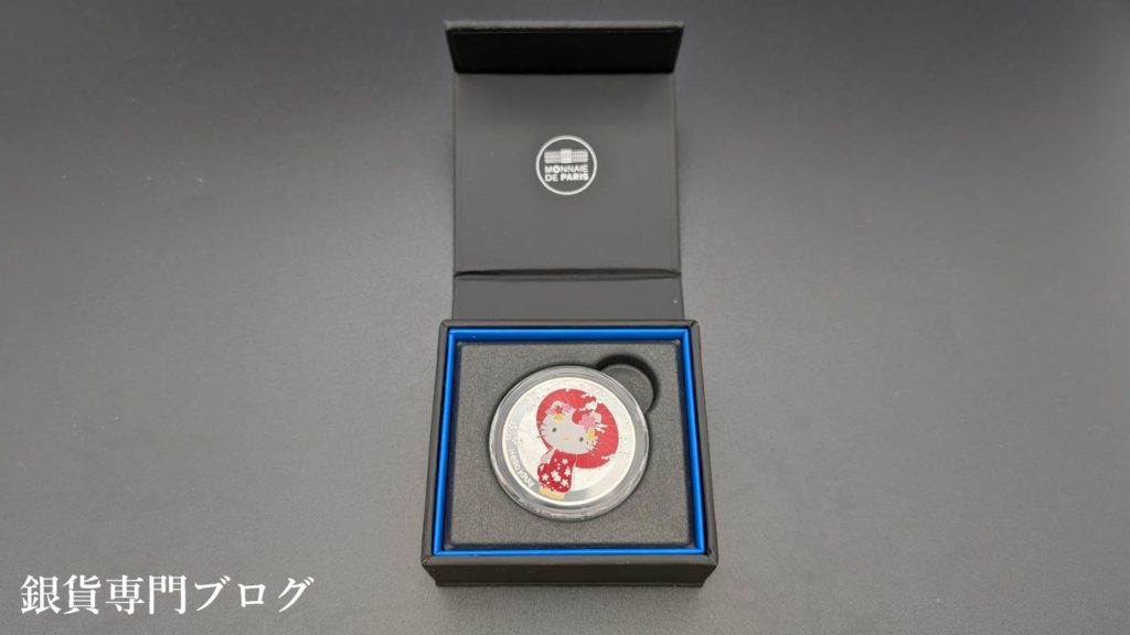 ケースの中の2024 22.2グラム フランス ハローキティ 銀貨 プルーフ 【proof】 10ユーロ